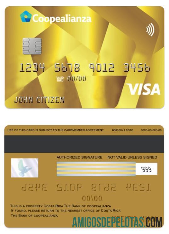 Cartão Costa Rica Coopealianza Visa Gold baixar para verificação